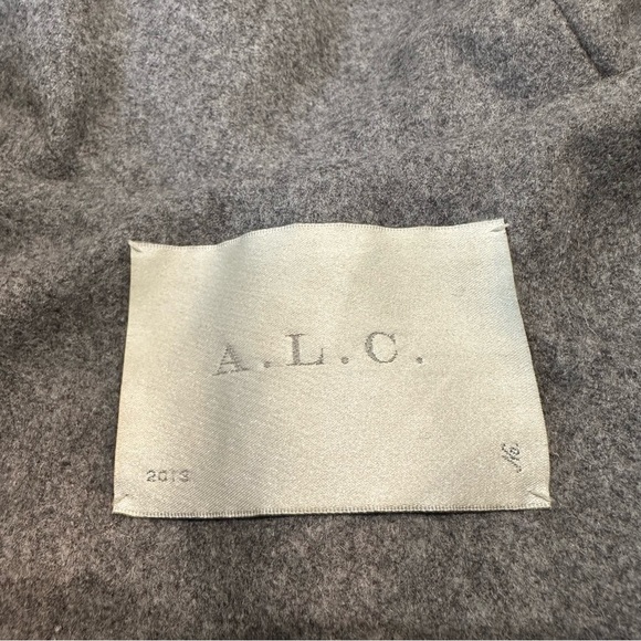 A.L.C. / HOODED WOOL-BLEND COAT / Grey / Small - Picture 8 of 16